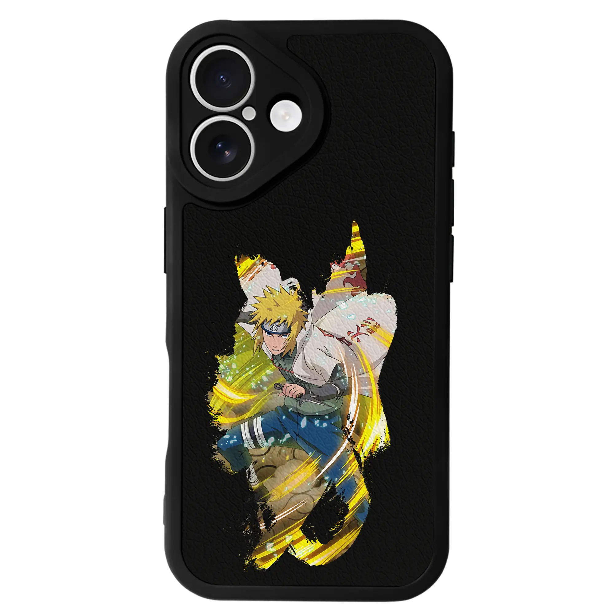 ナルト グッズ 波風 ミナト - IPhone 16シリーズ対応 ・ シリコンスマホケース ・ レザー調 ・ 高精度フィット ・ 耐衝撃 ・ ワイヤレス充電対応 ・ 精密カット